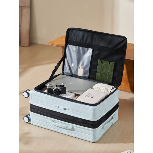 可擴展行李箱女多功能20寸登機側開密碼箱26寸大容量時尚男旅行箱