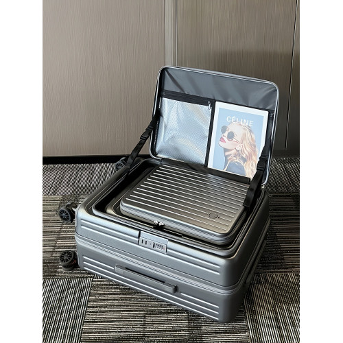 2025新款深倉側開旅行箱大容量行李箱女可擴展拉桿箱登機密碼箱男