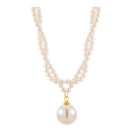 法式雙層麻花珍珠項鍊女款2026新款高級感輕奢小衆毛衣鏈頸鏈配飾