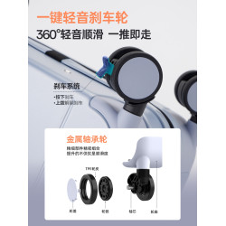 側開蓋行李箱女2026新款大容量可擴展登機箱前開旅行拉桿箱男24寸