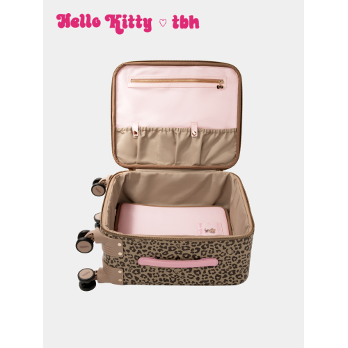tbh野獸派家居Hello Kitty豹紋仿皮革材質登機箱18寸旅行箱行李箱