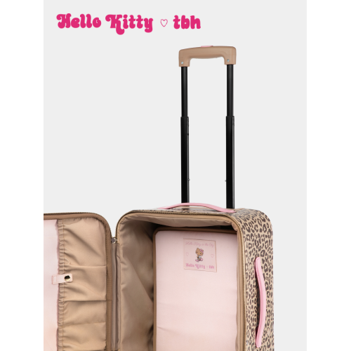 tbh野獸派家居Hello Kitty豹紋仿皮革材質登機箱18寸旅行箱行李箱