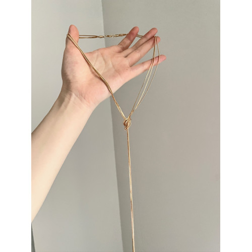 Vintage古著 Simple gold silk項鍊