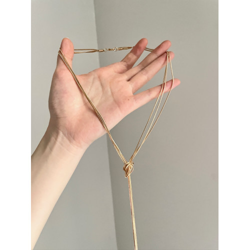 Vintage古著 Simple gold silk項鍊