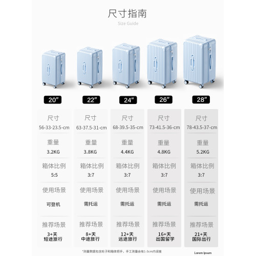 行李箱女2026新款24寸拉桿箱男26大容量密碼旅行皮箱子20寸登機箱