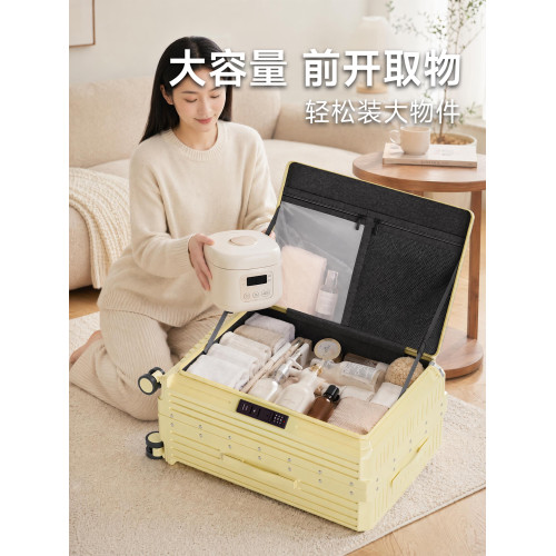 行李箱一九側開蓋鋁框拉桿箱26寸大容量深倉萬向輪靜音新款旅行箱