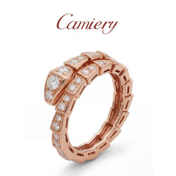 CAMIERY蛇骨戒指女小衆精緻設計輕奢高級感不掉色曡戴開口食指戒