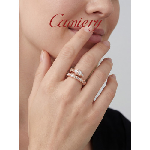 CAMIERY蛇骨戒指女小衆精緻設計輕奢高級感不掉色曡戴開口食指戒