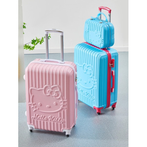 HelloKitty行李箱女學生粉色系可愛卡通拉桿箱kt貓子母旅行箱密碼