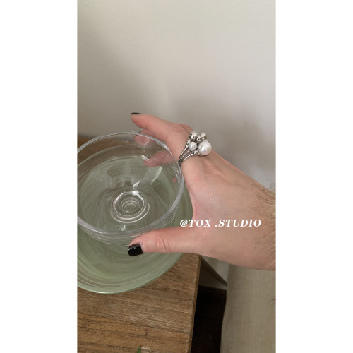 TOX ACC 新款韓系高質感珍珠不掉色氣質百搭食指戒宮廷風圓球戒指 TOX ACC 新款韓系高質感珍珠不掉色氣質百搭食指戒宮廷風圓球戒指