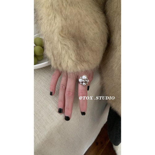 TOX ACC 新款韓系高質感珍珠不掉色氣質百搭食指戒宮廷風圓球戒指 TOX ACC 新款韓系高質感珍珠不掉色氣質百搭食指戒宮廷風圓球戒指