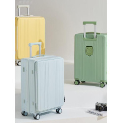 密碼箱可上飛機超大容量新款多功能側開口女20寸擴容登機箱男旅行