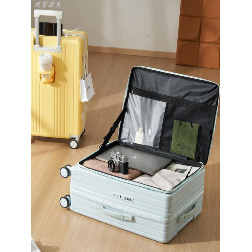 密碼箱可上飛機超大容量新款多功能側開口女20寸擴容登機箱男旅行