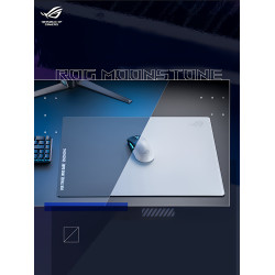 ROG月石Ace L玩家國度鋼化玻璃滑鼠墊大桌墊辦公電競遊戯FPS專用