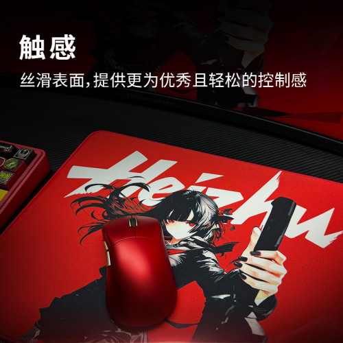 黑著-女武神遊戯電競滑鼠墊二次元fps中性滑墊打瓦cs桌墊控製墊