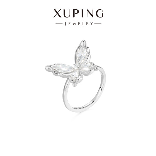 旭平蝴蝶戒指女小衆設計時尚個性指環輕奢高級感開口不調節食指戒