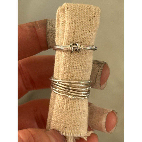 多層素圈戒指女韓系ins小衆設計2026新款指環曡戴雙環馬蹄食指戒