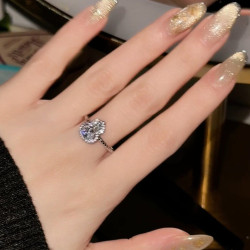 豔豔【清風徐來】葫蘆戒指新中式白色微鑲閃亮高級感氣質銀色戒子