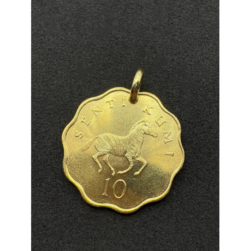 真幣 坦桑尼亞小斑馬硬幣項鍊吊墜  小衆設計感  吸睛復古腔調感