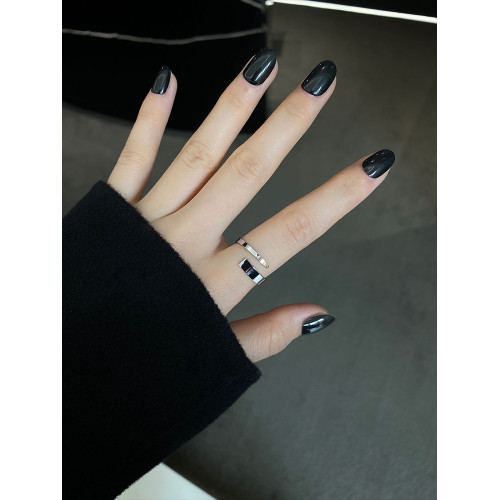 戒指高級感小衆女設計ins冷淡風素圈開口可調節時尚個性鈦鋼食指