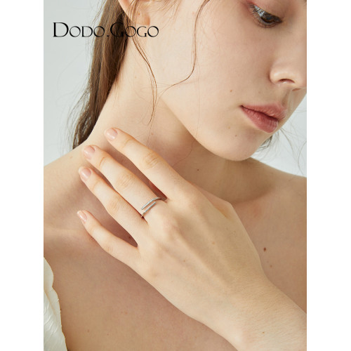 DODOGOGO高級感素圈戒指女ins潮輕奢冷淡風指環開口情侶食指戒 DODOGOGO高級感素圈戒指女ins潮輕奢冷淡風指環開口情侶食指戒