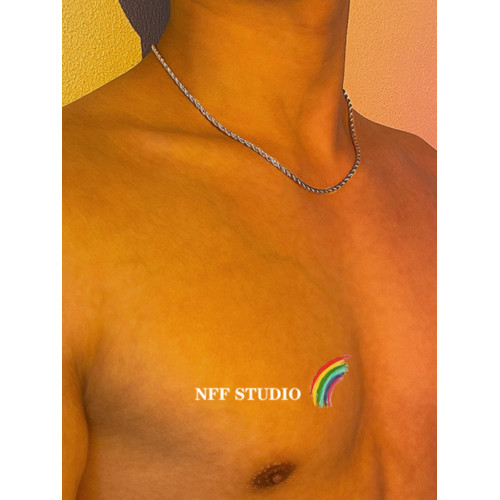 NFF嘻哈輕奢小衆鈦鋼項鍊男ins冷淡風極簡歐美街頭鎖骨鍊潮麻花鏈