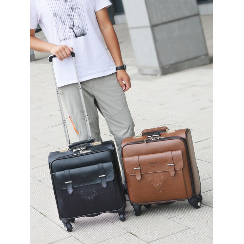 拉桿箱男士商務18寸小型登機皮箱輕便出差旅行箱女空姐行李箱簡約