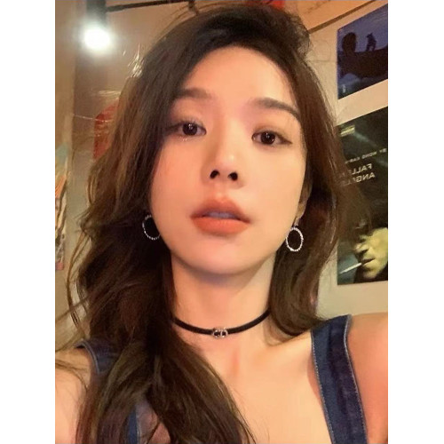 純欲字母CD項鍊女輕奢小衆設計感鎖骨鍊頸鏈時尚個性項圈氣質配飾