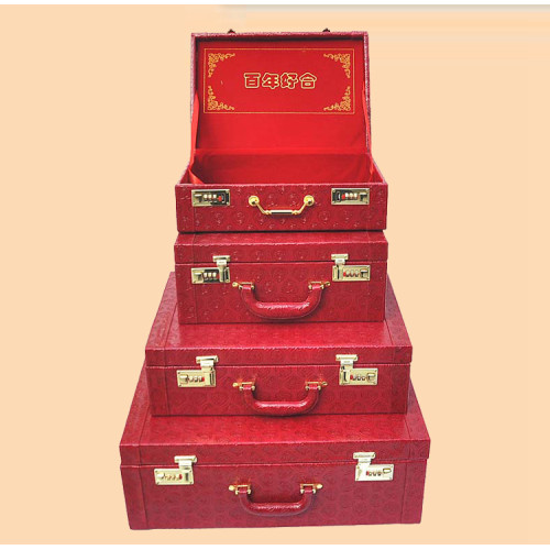 禮金箱新款玫瑰手提結婚盒婚禮婚慶出嫁壓錢箱子彩禮箱密碼箱官箱