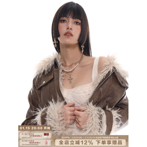 【明星同款】SUMIYAKI 美式巴洛克珍珠十字架項鍊高級曡帶毛衣鏈