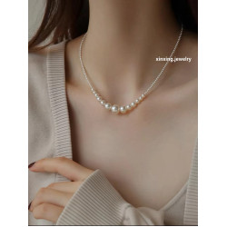 新品推薦施家高光組合珍珠項鍊 鎖骨鍊 輕奢高級感女士短款項鍊
