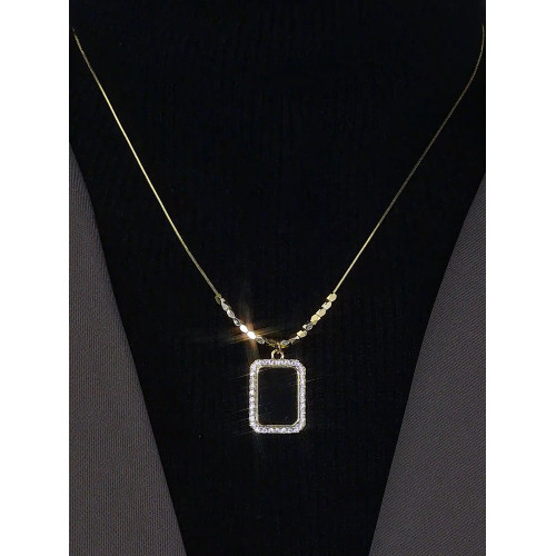 高級感鑲鑽方牌秋冬氣質毛衣鏈2025年新款衛衣鏈輕奢小衆百搭項鍊