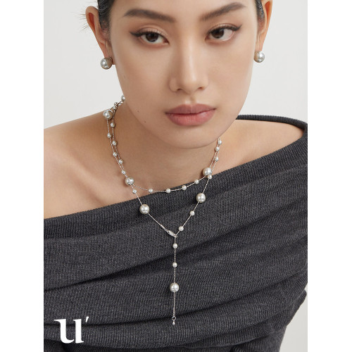 滿天星仿珍珠項鍊女小衆高級感氣質大氣長款毛衣鏈春夏鎖骨鍊頸鏈 滿天星仿珍珠項鍊女小衆高級感氣質大氣長款毛衣鏈春夏鎖骨鍊頸鏈