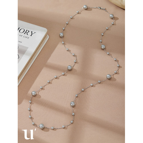 滿天星仿珍珠項鍊女小衆高級感氣質大氣長款毛衣鏈春夏鎖骨鍊頸鏈 滿天星仿珍珠項鍊女小衆高級感氣質大氣長款毛衣鏈春夏鎖骨鍊頸鏈