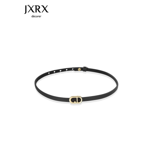 JXRX豬鼻子黑色項鍊女輕奢小衆choker頸鏈2025新款爆款項圈鎖骨鍊