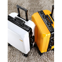 品牌鋁框結實耐用行李箱男萬向輪學生拉桿箱女時尚大容量密碼皮箱