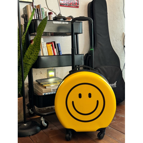 哈哈大笑俱樂部/自製笑臉18寸兒童萬向輪登機可手提拉桿行李箱