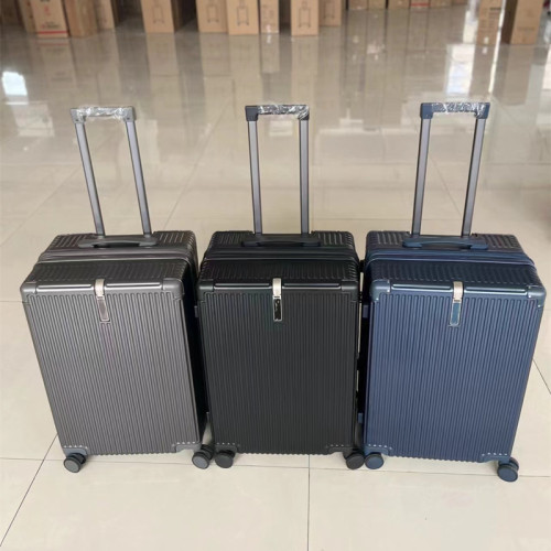 出口日本加厚PC拉桿箱大容量擴容旅行箱海關鎖密碼行李箱抗摔耐磨