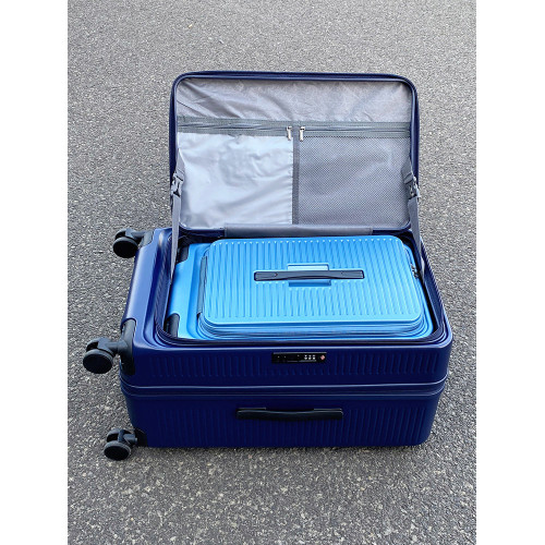 芬思兒側開深倉超大行李箱男女拉鍊可擴容拉桿箱萬向輪32寸旅行箱