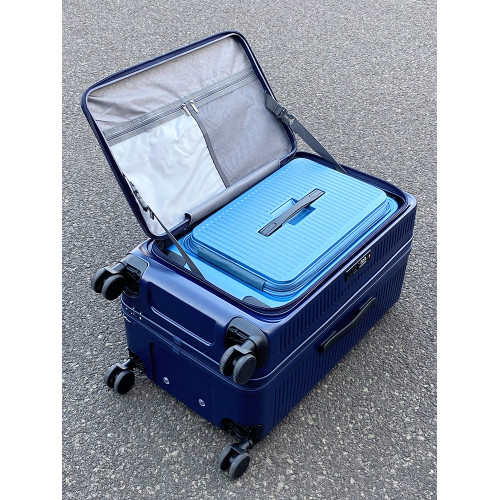 芬思兒側開深倉超大行李箱男女拉鍊可擴容拉桿箱萬向輪32寸旅行箱