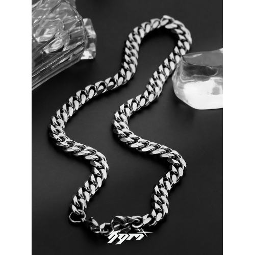 歐美古巴項鍊男潮hiphop高街鈦鋼不掉色蹦迪酷帥ins風女粗款鏈條