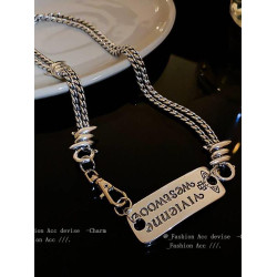 西太後星球雙層項鍊個性辣妹冷淡風鎖骨鍊時尚百搭高級感飾品