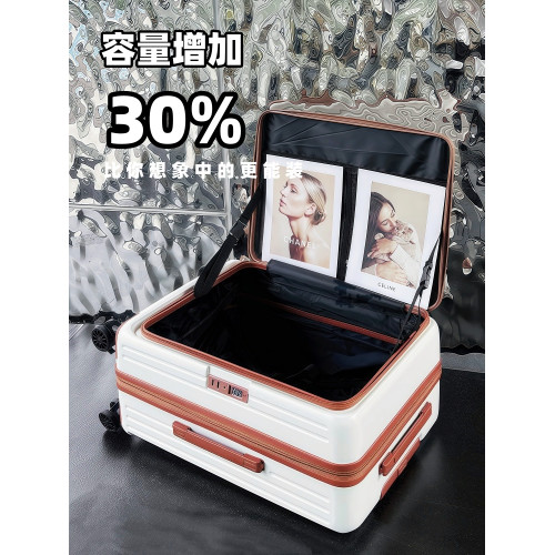 新款側開口行李箱男大容量可擴展PC拉桿箱20寸登機箱女靜音旅行箱