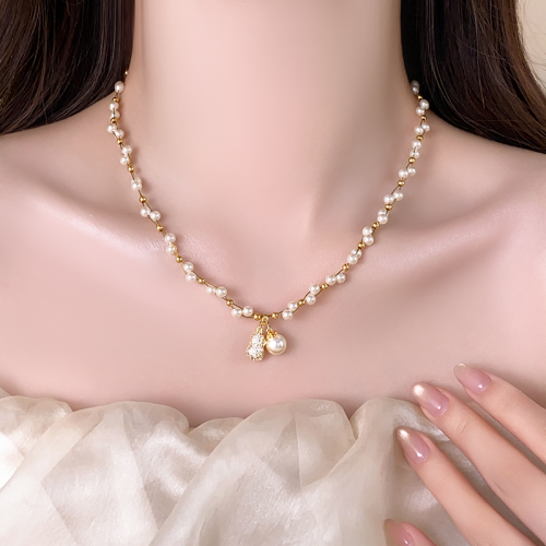 輕奢小衆誇張珍珠項鍊女2026新款頸鏈高級感毛衣鏈配飾鎖骨鍊裝飾