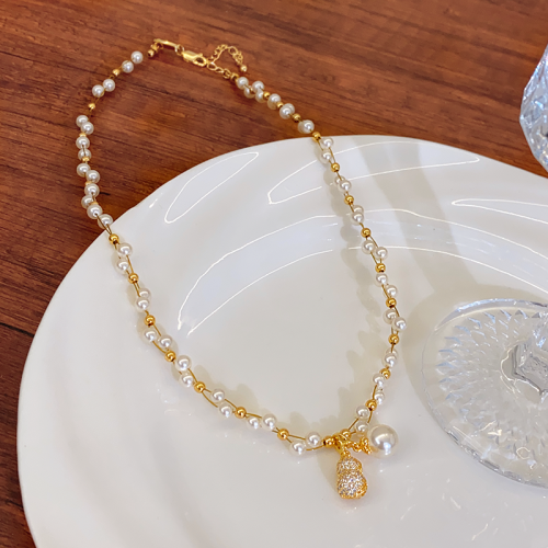 輕奢小衆誇張珍珠項鍊女2026新款頸鏈高級感毛衣鏈配飾鎖骨鍊裝飾