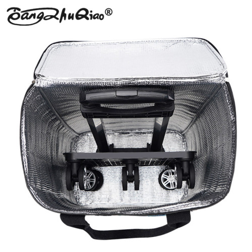 喬幫主買菜小拉車輕便折曡拉桿包拆卸保溫購物袋旅行包家用手拉車