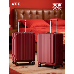 紅色行李箱結婚陪嫁一對新娘嫁妝登機密碼旅行側開拉桿箱2026新款