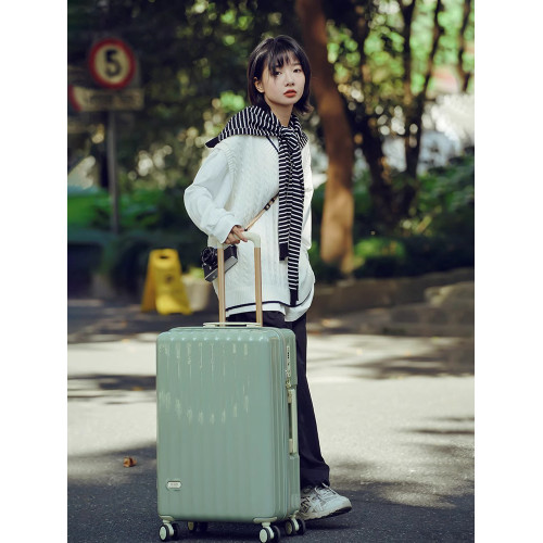 雙層防爆拉鍊款行李箱2026新款拉桿箱女20寸小型登機多功能密碼箱