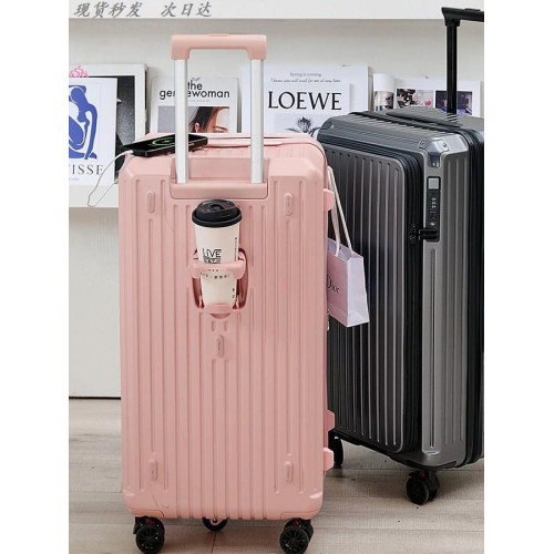 2025新款拉桿包前開口行李箱女20寸大容量可擴展22密碼旅行箱男24