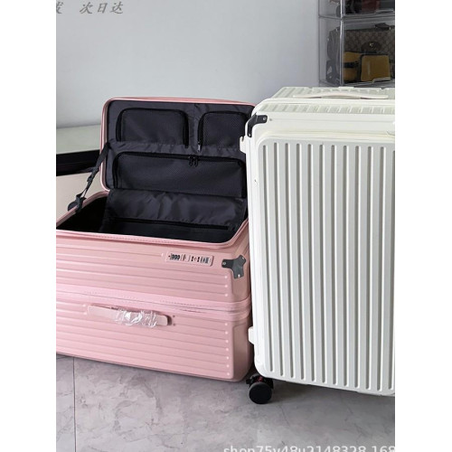 2025新款拉桿包前開口行李箱女20寸大容量可擴展22密碼旅行箱男24